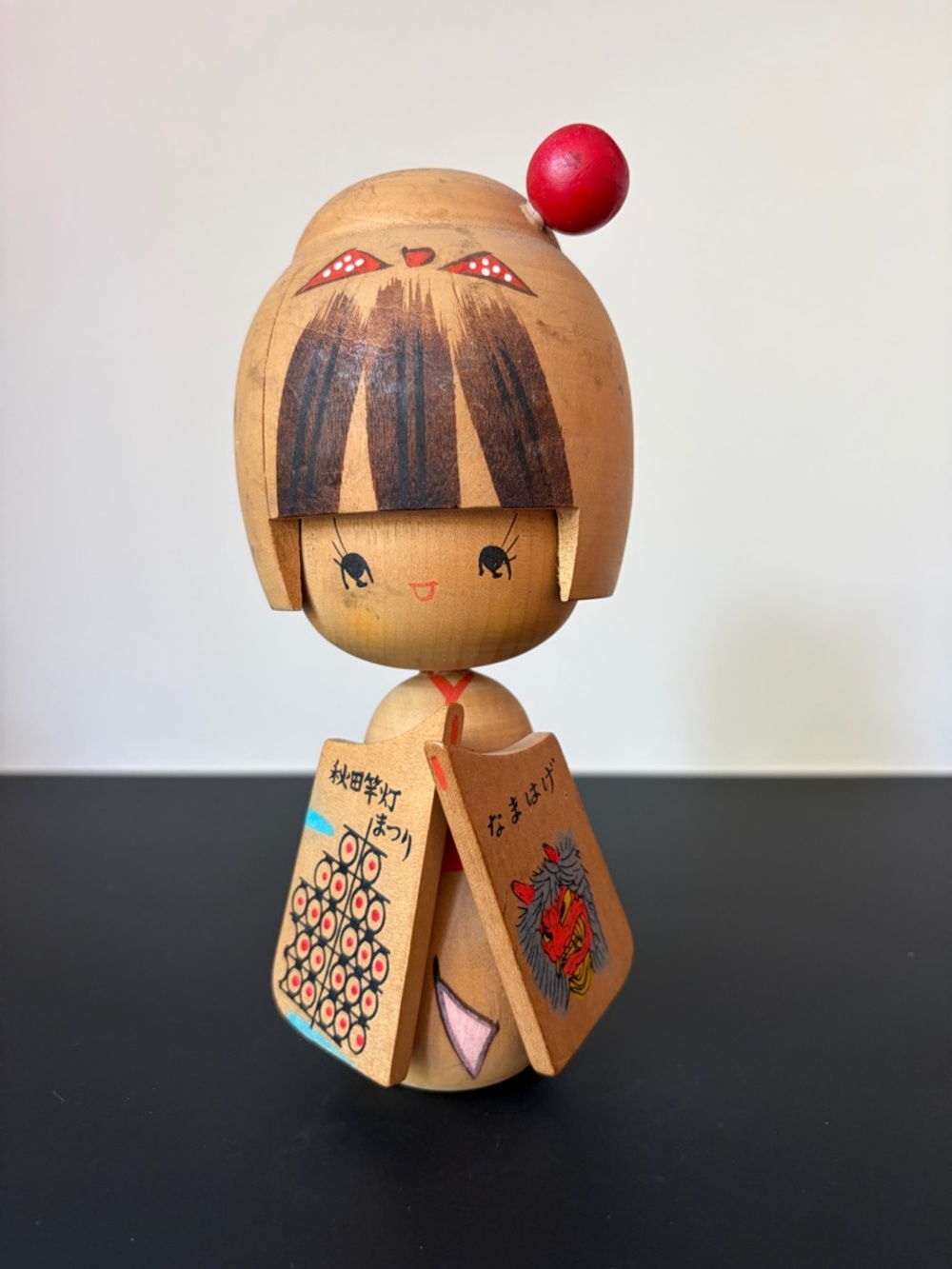 Vintage Antique Wood Creative Usaburo Kokeshi Doll - 7.5” Tall